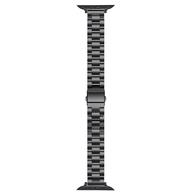 For Apple Watch Ultra Ultra 2 49mm Series 8 9 7 45mm Series 6 5 4 SE (2022) (2023) SE 44mm Series 3 2 1 42mm Three Beads Metal Watch Band Slim Bracelet Strap For Apple Watch Ultra Ultra 2 49mm Series 8 9 7 45mm Series 6 5 4 SE (2022) (2023) SE 44mm Series 3 2 1 42mm Three Beads Metal Watch Band Slim Bracelet Strap
